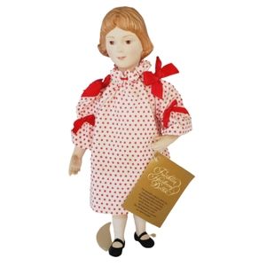 VINTAGE Franklin Mint Heirloom Dolls Jello Girl Porcelain Doll